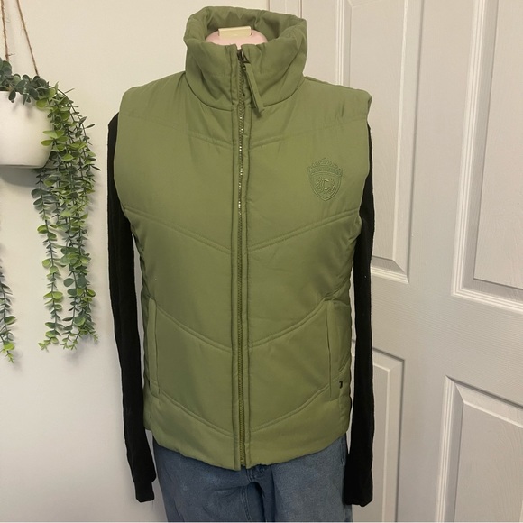 Vintage Tattoo Jeans Green Vest - Picture 2 of 5